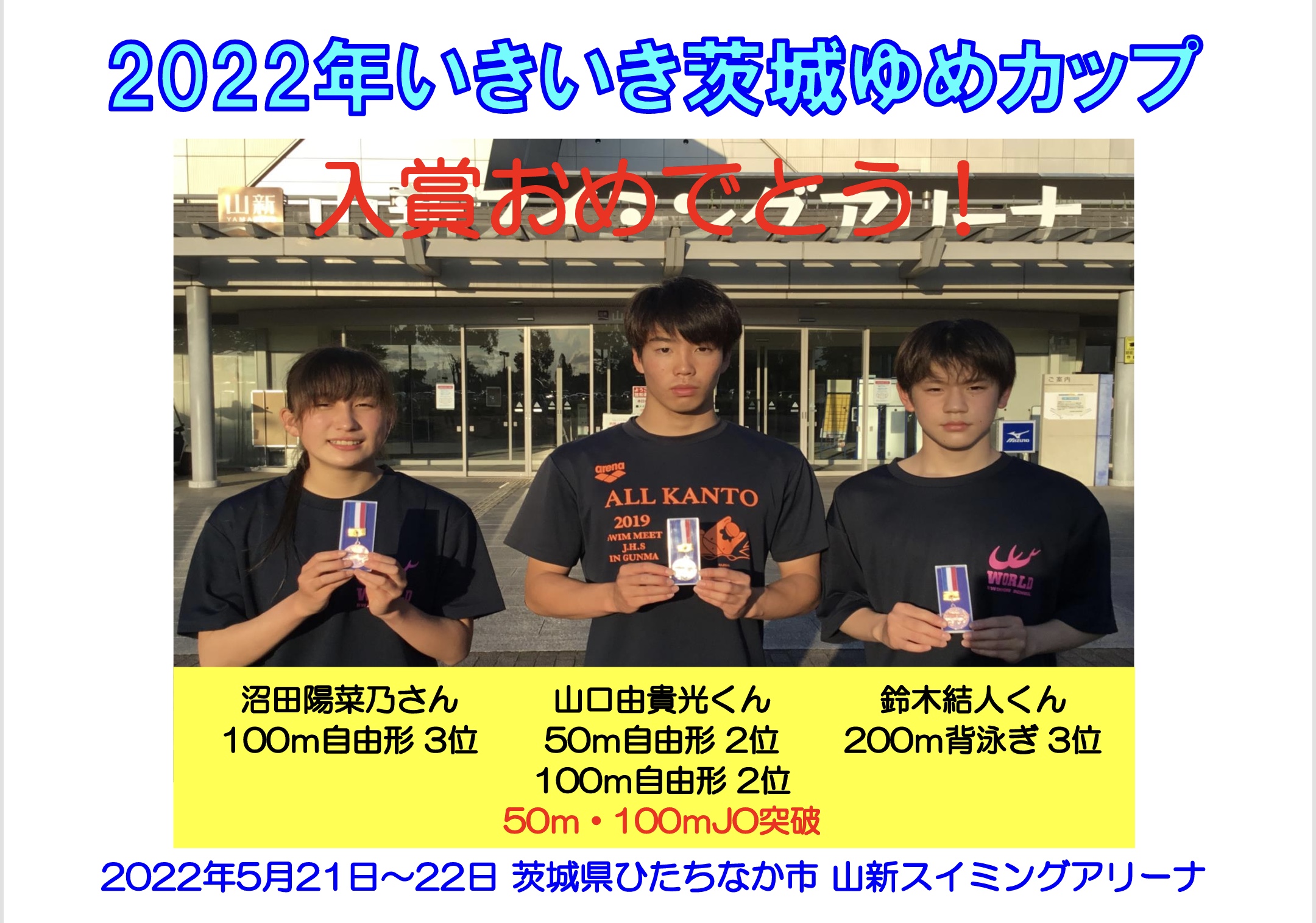 ㊗️いきいき茨城ゆめカップ入賞者
